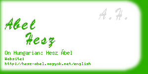 abel hesz business card